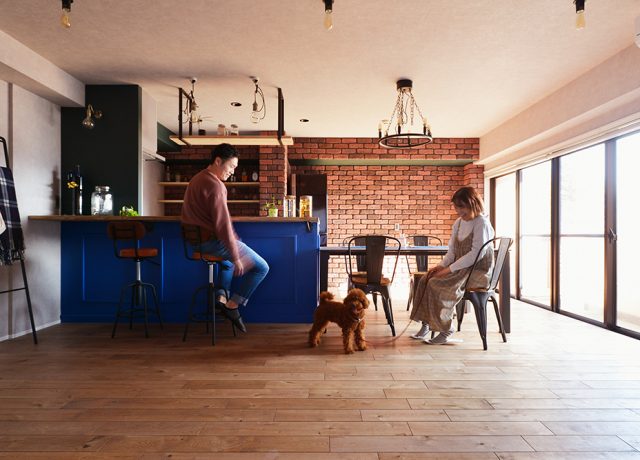 こだわりは、リビングダイニング。みんなでお酒を飲んでわいわいしたいですね。