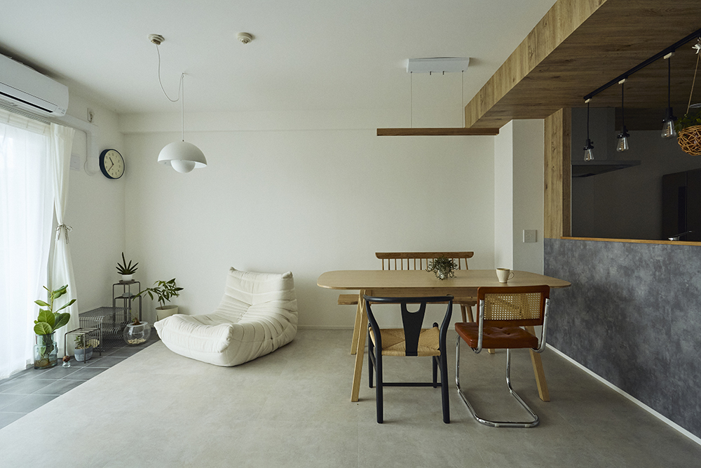 和室を取り払い開放的なLDKへ　ヌックやインナーテラスでくつろぐ、家族の笑顔があふれるリノベ｜埼玉県越谷市