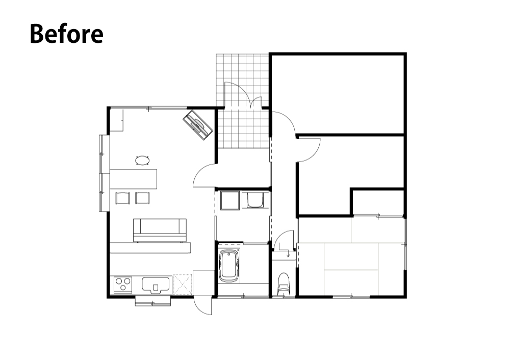 観葉植物と古材が馴染む自分らしく暮らせるリノベーション｜埼玉県北本市