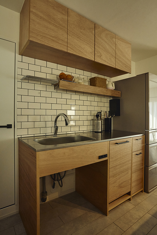 造作キッチンのあるLDKリノベーション｜家族がつながる家